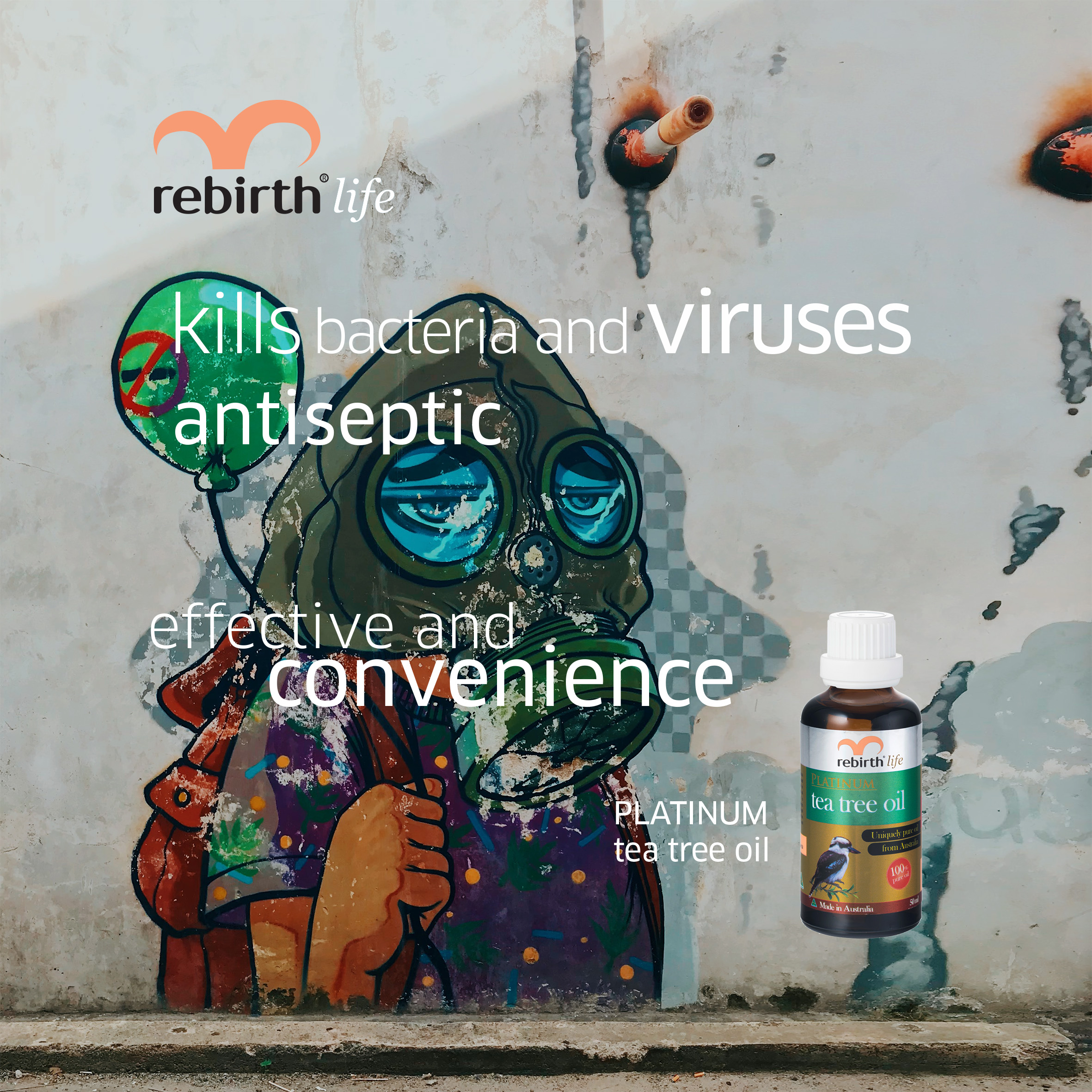 Rebirth Platinum Tea Tree Oil (RL13) 50mL - Image 4